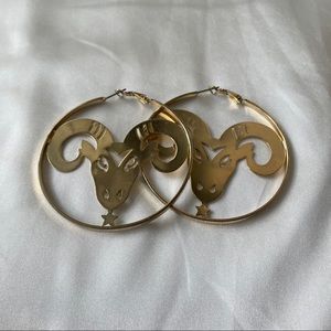 Urban Outfitters Aries Hoop Earrings